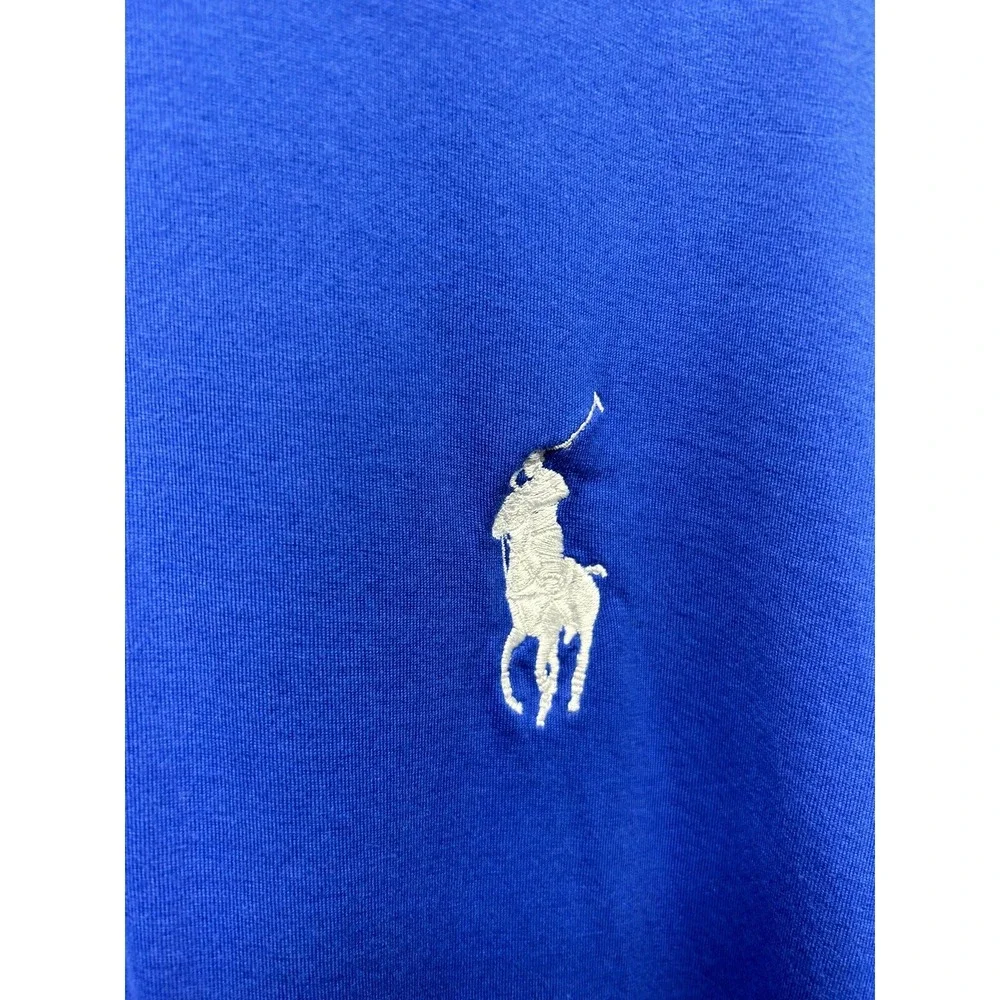 Polo Golf Ralph Lauren Mens XL Royal Blue Cotton Polo Shirt (E4)